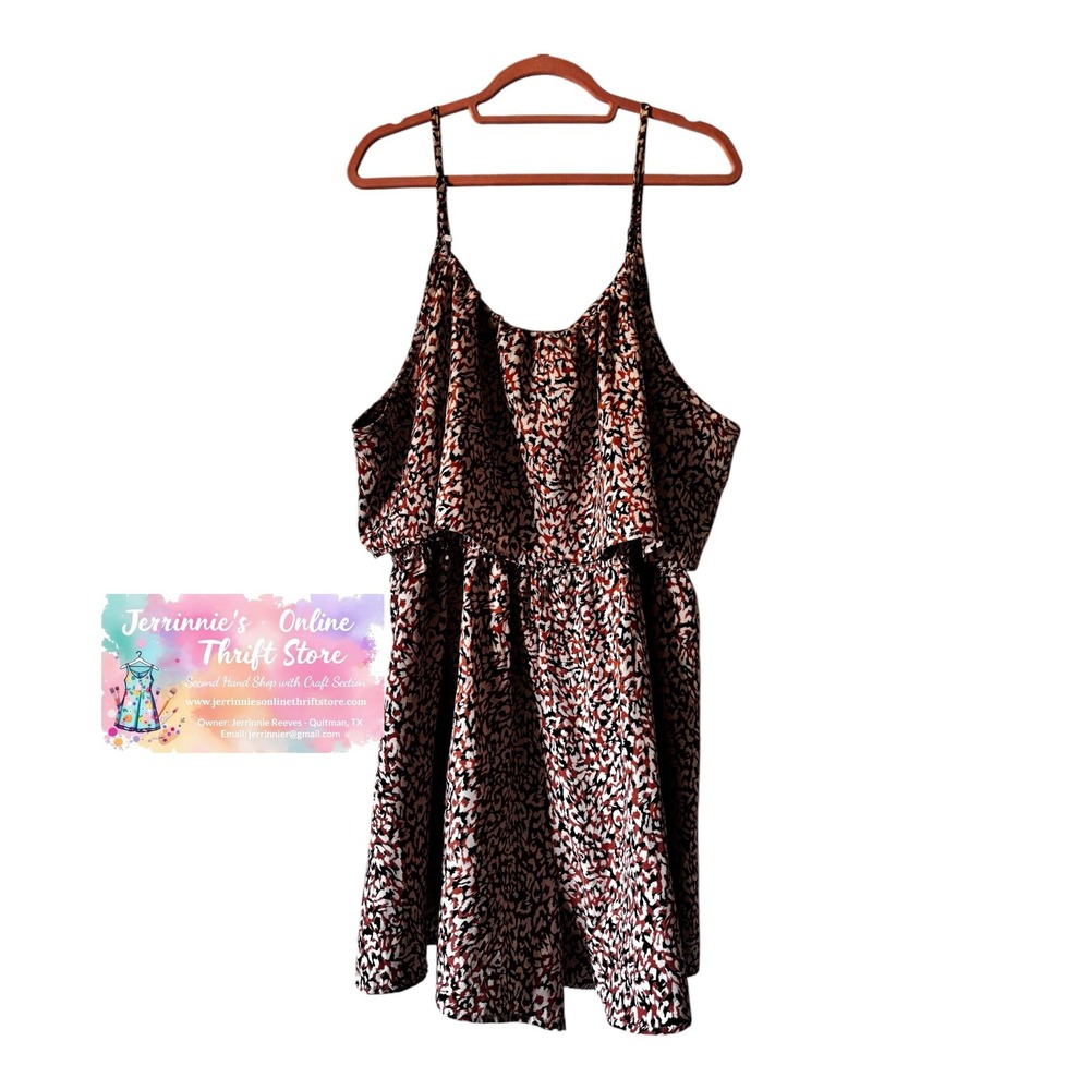 Leopard Print Ruffle Overlay Shorts 3XL - Picture 2 of 4